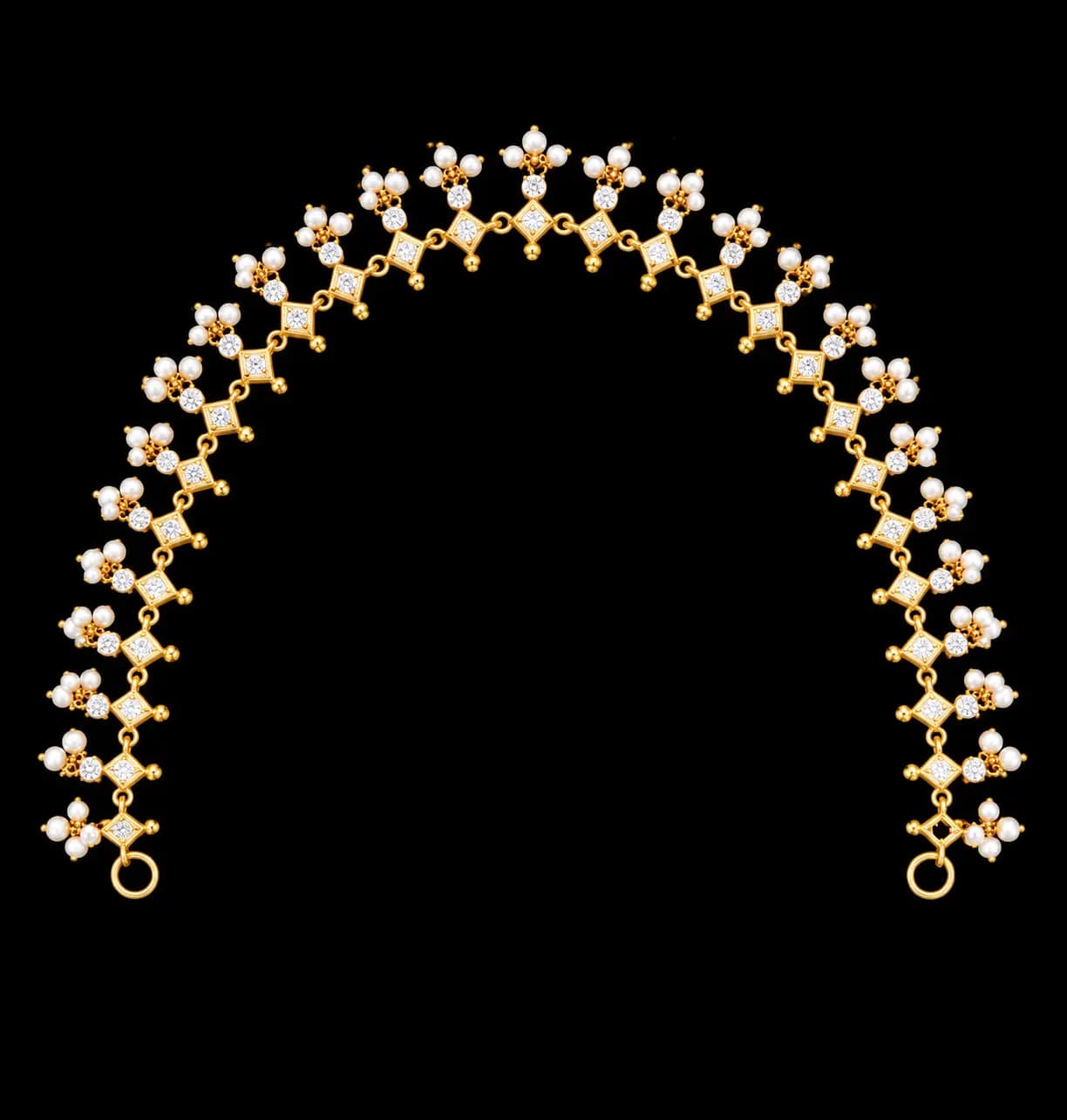 old and Pearl Cluster Chain