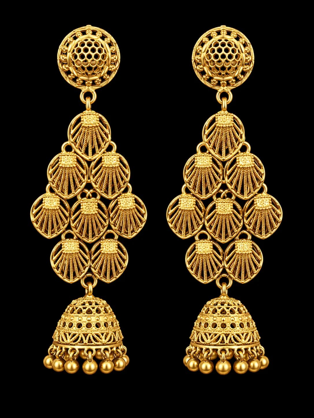 Antique Gold Jhumka Earrings