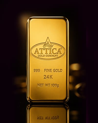 Attica 24K fine gold bar