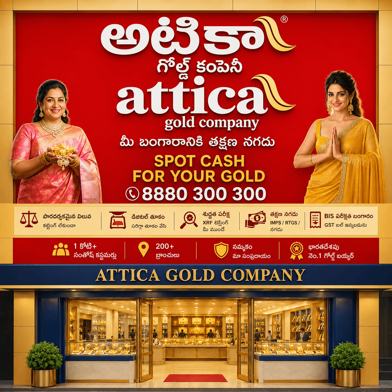 Attica Gold Company branch in Telangana
